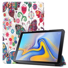 태블릿보호커버 테블릿pc케이스 삼성 GALAXYTABADVANCED2SMT583 테블렛PC 가죽커버 충격흡수 보호케이스, 채색도료 칼라 나비 _강화유리 필름