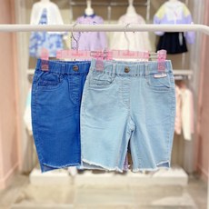 로엠걸즈 [ BEST++ 저 세상텐션~ 편한 5부 데님 ] 여아 데일리 여름 5부 반바지 강추!!