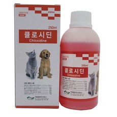 강아지 소독 걱정 NO 클로시딘 250ml 고양이 턱드름 소독제, 1개 - 강아지소독약