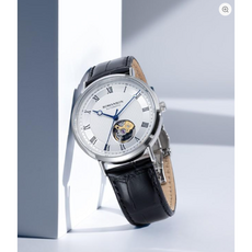 [로만손] 카이로스 클래식 오픈하트 가죽시계 (RWTLRM2B2002RGBR0)