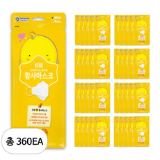 건영크린텍 3단 황사 마스크 아동용 KF80 흰색 소형, 360개, 1개입