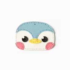 [마리모아] 가죽 카드 지갑 만들기 세트 실 바늘 동물 키트 바느질 공예 체험 반제품 diy 위클래스 수업 재료 학부모 동아리 교육 어린이 버스 초등학교 방과수 돌봄 교실, 가죽카드지갑:펭귄