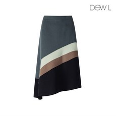 듀엘 칼라 블러킹 핸드메이드 스커트 D194MSD511 KA
