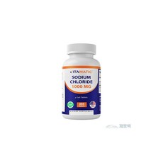 비타매틱 염화 나트륨 소듐 클로라이드 1 000mg 365타블렛, 1개 - 소듐클로라이드