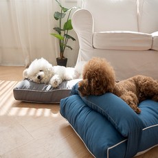 제이와이홀딩스 진드기 알러지 없는 강아지 방석 쿠션 개집, 그레이