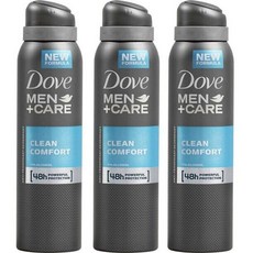 DOVE 도브 맨케어 데오드란트 스프레이 클린 컴포트 150ml 6팩, 3개