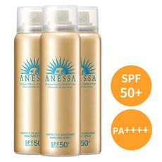 아넷사 UV스킨 케어 스프레이 선크림 골드 60g 3개 세트