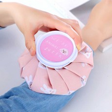 인터스토어 골프 얼음주머니 휴대용 냉 온 찜질팩 아이스팩 보냉 찜질 주머니 파우치 핫팩 냉찜질 온찜질 겸용, 얼음주머니 딸기, 1개