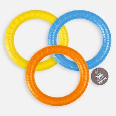 강아지 터그놀이 공 원반 장난감, 1세트, 옐로우+오렌지+블루