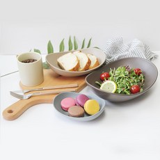 Ecrins 에크렌(에크린) 무광 4색 타원볼 샐러드볼 타원접시 소 중 대, 소(18.5), 베이지, 1개