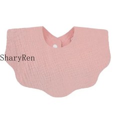 유아턱받이 솔리드 컬러 수유 침 타올 코튼 가우스 아기 턱받이 360 꽃 신생아 유아 트림 천 반다나 스카프, [10] Pink, 1개
