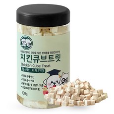 펫티즈 반려동물 동결건조간식 치킨 큐브 트릿, 1개, 100g, 치킨맛 - 강아지북어트릿