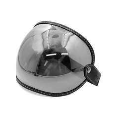 GLOVEO 클래식 헬멧 고글 레트로 버블 쉴드 대형, 실버