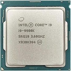 인텔 코어 I99900K I9900K 3.6GHz 중고 8코어 16스레드 CPU 프로세서 16M 95W LGA 1151 - i99900k