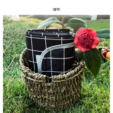 감성 피크닉 매트 PVC 방수 매트, 블랙 M
