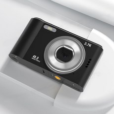 Domiheat디지털카메라 고화소고화질셀카카메라2.7K, B, 8G Black
