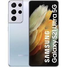 삼성 갤럭시 S21 울트라 5G SM-G998B/DS 512GB 16GB RAM 국제 버전 - 팬텀 실버, 1, 단일옵션