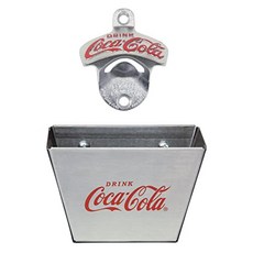 Tablecloth Coca-Cola CC341361M Wall Mount Bottle Opener Cap Catcher, 본상품