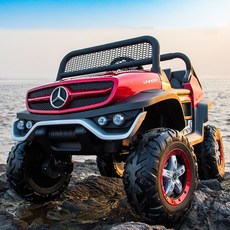 무선전동차슈퍼 Unimog 어린이 전기 자동차 4 륜 및 4 륜 구동 리모콘 베이비 키즈 메르세데스-벤츠 플레이, 01.최고 구성-4 륜 구동 + 4, 단일옵션