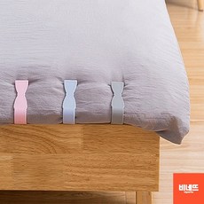 침대 패드 이불 토퍼 고정 핀 집게 핑크 6P