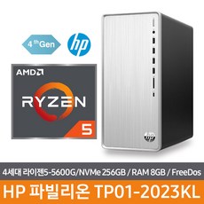 HP 파빌리온 데스크탑 TP01-2023KL (라이젠5-5600G RAM 8GB NVME SSD 256GB FreeDos