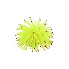 실리콘 어항 인공 산호 식물 수중 장식, 6.Yellow, 1개