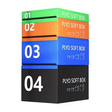 점프박스 폴리오박스 플라이오박스 크로스핏 점프 박스 피트니스 순발력 홈트 근력 점프운동, (녹색  주황색  파란색 및 검은 색) 점프 박스