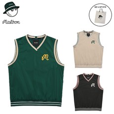 [백화점24년신상] 말본 골프 우븐 V넥 베스트 GREEN (MAN) M4221PVT02GRN + 말본쇼핑백증정
