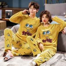 다소미얼 가을 겨울 두꺼운 귀여운 파자마 세트 소녀 여성 수면잠옷 D8 271Z