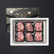[설선물] 블랙앵거스 탑초이스 명품 구이세트 4호 1.2kg (부채살 갈비살 살치살), 1세트