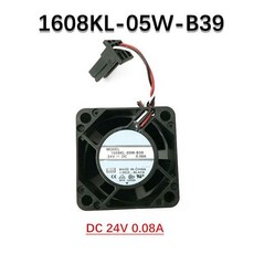 CNC 냉각 선풍기 알람 드라이버와 특수 인터페이스 3 와이어 CNC 공작 기계 1608KL-05W-B39 DC 24V 0.08A 4cm 4020 40x40x20mm, 1개