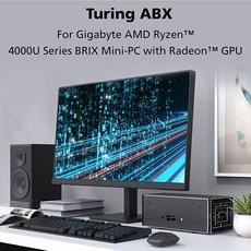 AKASA 튜링 ABX 기가바이트 4000U 시리즈 BRIX 미니 PC 최대 AMD Ryzen™ 7용 디자인 컴팩트 퓨어 알루미늄 팬리스 케이스 내부 M.2 SSD 방열판 수직 또