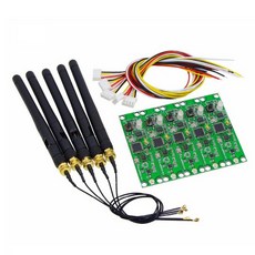 5Pcs 2.4Ghz 무선 DMX 512 송신기 수신기 PCB 2 in 1 모듈 DMX 무대 조명 용 안테나가있는 무선 PCB 보드, 1.Black