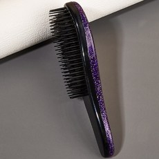 매직 디탱글링 빗 정전기 방지 마사지 헤어 브러시 엉킴 에어 쿠션 빗 살롱 이발사 스타일링 도구, 1개, 08 SZ31-Purple-Small