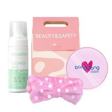 봉봉프랜즈 어린이화장품 봉봉썬쿠션+약산성클렌징폼+세안밴드+선물상자