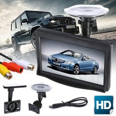 1 세트 5 인치 HD 자동차 모니터 TFT LCD 자동차 컬러 HD 빨판 모니터 리버스 카메라 자동차 보안 모니터