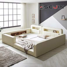 세진침대 멘토 범퍼 저상형 패밀리 침대프레임, 아이보리