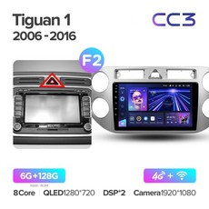 매립형네비게이션 폭스바겐 티구안 1 NF 2006 - 카 라디오용 TEYES CC3 멀티미디어 비디오 플레이어 내비, 06 Tiguan1 CC3 128G-F2