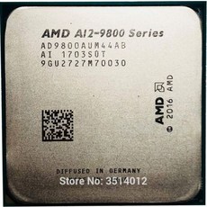 AMD A12 시리즈 A129800 9800 3.8GHz 쿼드 코어 CPU 프로세서 AD9800AUM44AB 소켓 AM4