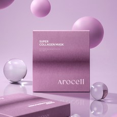 아로셀 슈퍼 콜라겐 마스크팩 2박스 에이징 케어 물광 세트 8매 얼굴 주름 탄력 리프팅