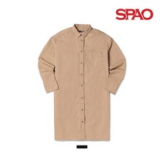 스파오 스파오 여성 면트윌 롱 셔츠_SPYW738G32