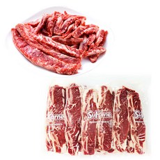 (당일출돼지) 명절 선물세트 미국산 초이스 소갈비살2kg+곡물 LA갈비2kg, 1개