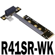 ADT-Link M.2 Key-M Nvme SSD-PCIe X1 BTC 채굴용 GPU PCI-E 그래픽 카드 익스텐션 케이블 라이저 M2 NVMe용 PCI Express 1x, [04] 0.20m, [08] R41SR-WK, 1개