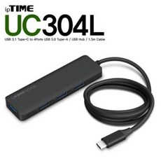 ipTIME(아이피타임) UC304L USB Type C 4포트 허브, 1개