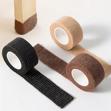 [1+1] 자가점착 소음방지 발커버 소음 테니스공 패드 다리 테이프 커버 식탁의자 의자 미끄럼 방지, 2개, 블랙