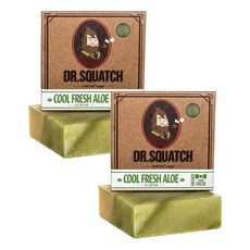 DR.SQUATCH 닥터스쿼치 쿨후레쉬알로에 솝 각질제거 바 남성 천연 비누 5oz 3개 Cool Fresh Aloe Soap for Men Naturally Refreshing