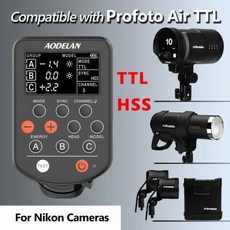 무선동조기 Profoto A1 A1X B2 B10 B1X D1 D2 Pro-10 TTL 무선 플래시 트리거 E4 Air Remote, TTL For Nikon, 1개