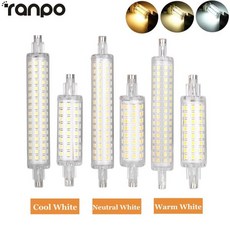 할로겐 투광 조명 교체 램프 깜박임 없음 J78 J118 R7S LED 램프 AC 220V 110V 2835SMD 64 128 LED 78mm 118mm, 자연광, 78mm 110v, 1개