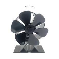  장작 난로 통나무 버너용 블레이드 벽난로 나무/통나무 스토브 팬 6개, 11.2cmx5.4cmx14.1cm, 검은색, 알루미늄 합금 