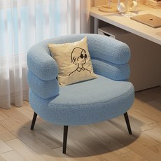 벨벳 등받이 화장대 의자 드레스룸 침실 1인용 의자 화이트 핑크 블루 그린 42cm, 블루42cm